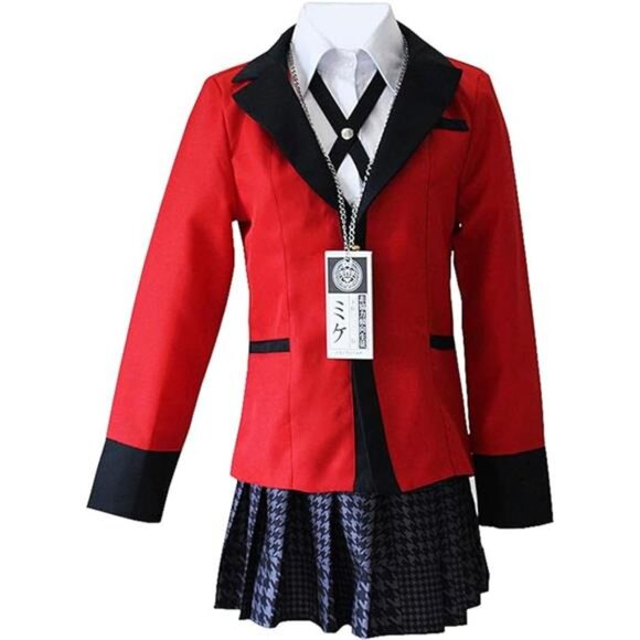 Yumeko Jabami Costume School Uniforms Anime Cosplay Party Full Set - Picture 7 of 7
